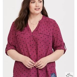 Torrid Polka Dot Blouse